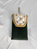 Velvet Crossbody Cell Phone sling  Bag - Green