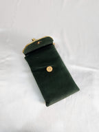 Velvet Crossbody Cell Phone sling  Bag - Green