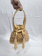 Beaded Potli bag - Golden