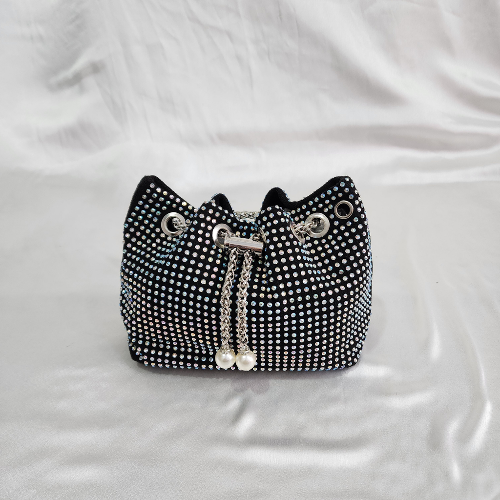 Sequence Beaded Sling Purse - Black Multicolour