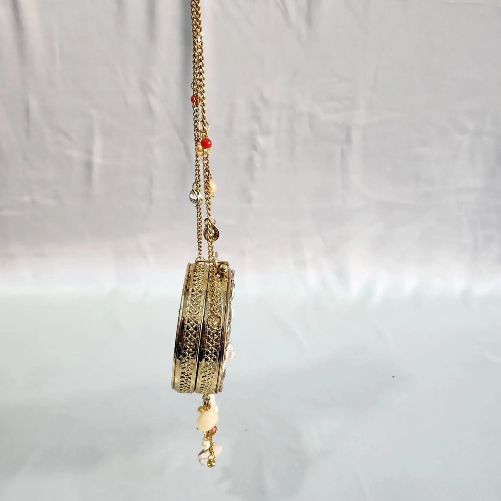 Crystal Mini Clutch Purse - Brass Golden