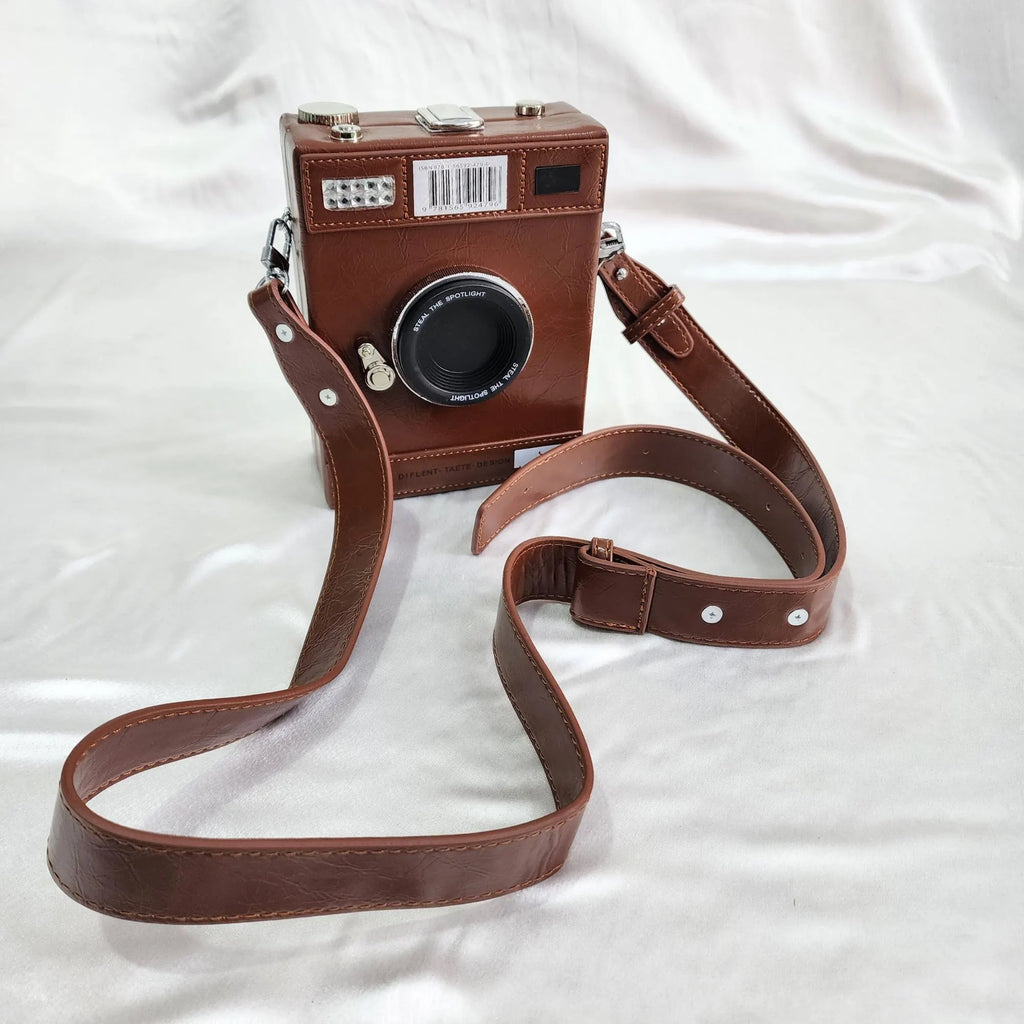Vintage Style Camera Sling Bag - Brown