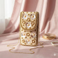Mini crossbody Phone holder Purse - Golden