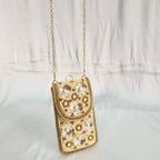 Mini crossbody Phone holder Purse - Golden