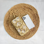 Mini crossbody Phone holder Purse - Golden