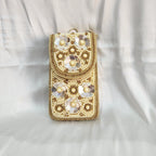 Mini crossbody Phone holder Purse - Golden