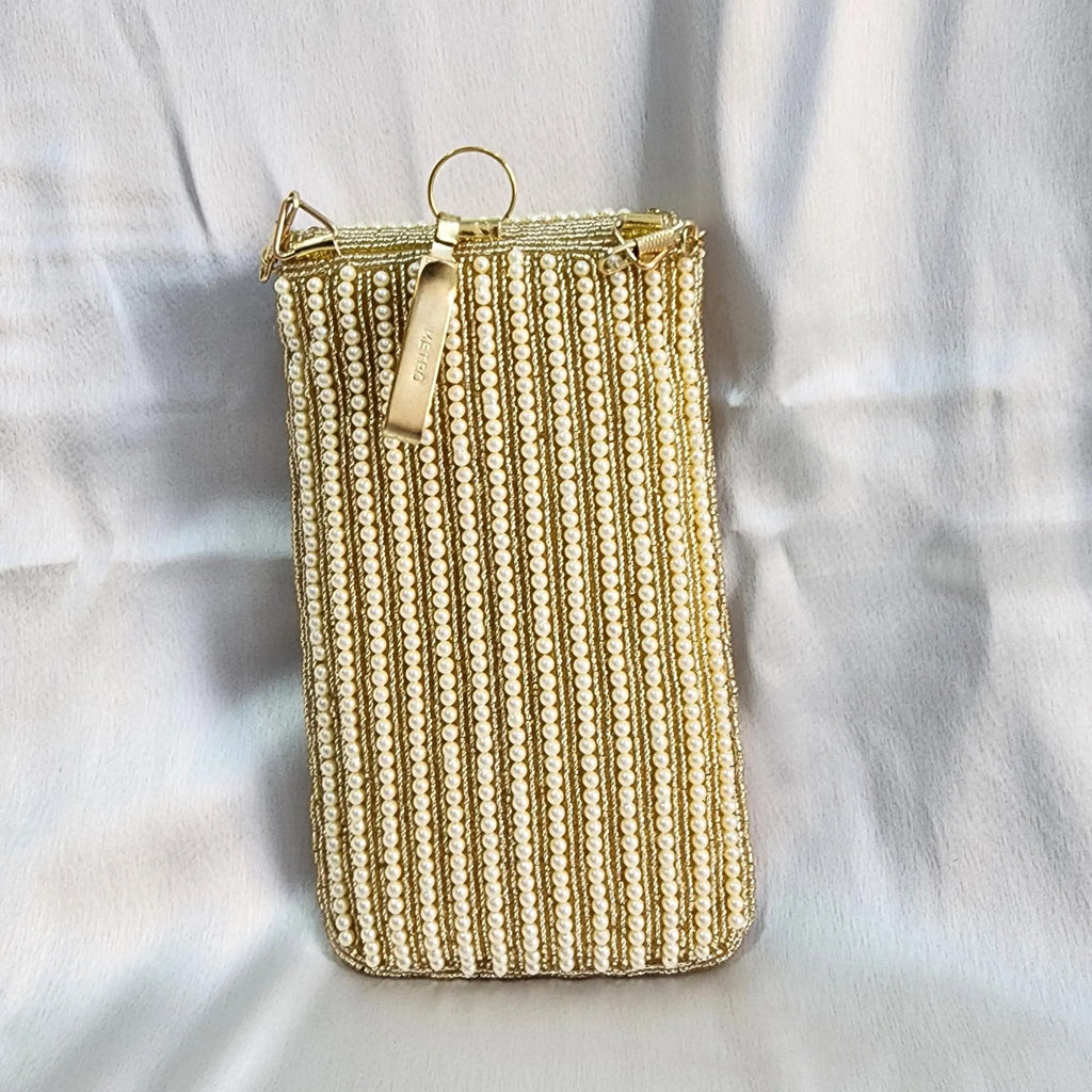 Mini crossbody Phone holder Purse - Golden
