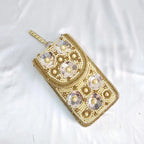 Mini crossbody Phone holder Purse - Golden