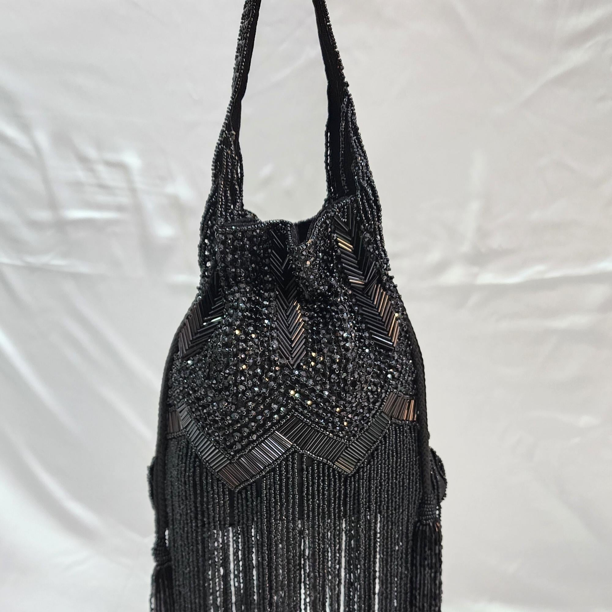 Beaded Sequin Potli Bag - Black