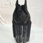 Beaded Sequin Potli Bag - Black
