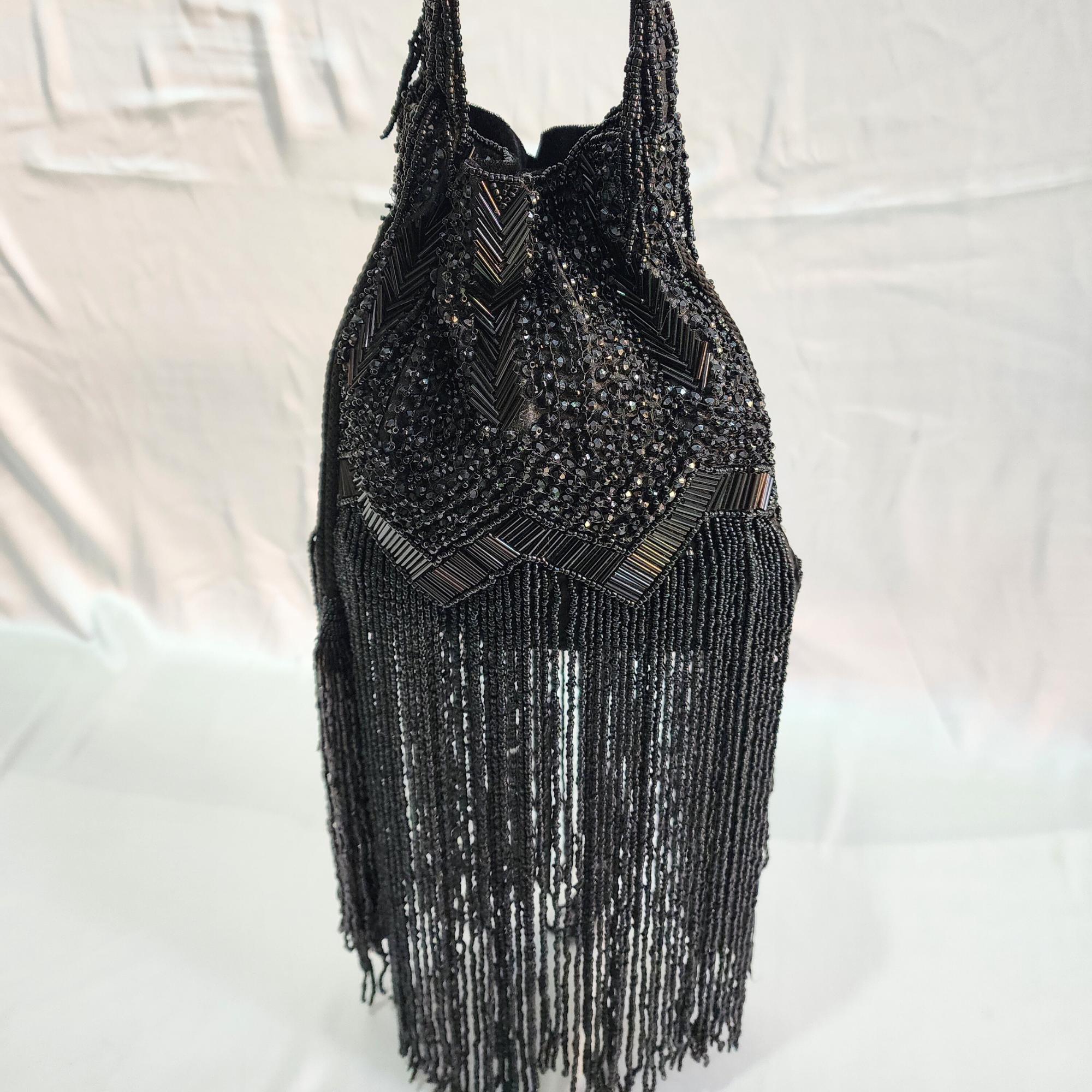 Beaded Sequin Potli Bag - Black