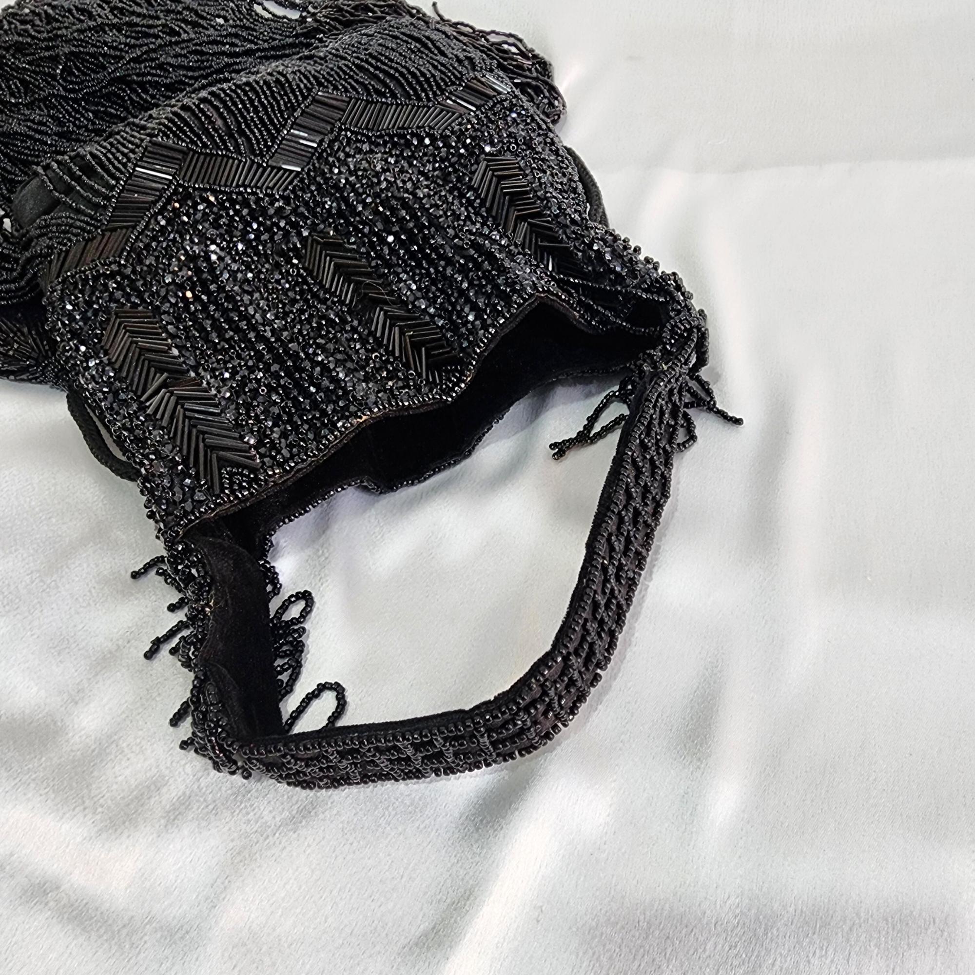 Beaded Sequin Potli Bag - Black