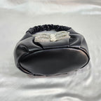 Crystal Beaded Mini Sling Bag - Black