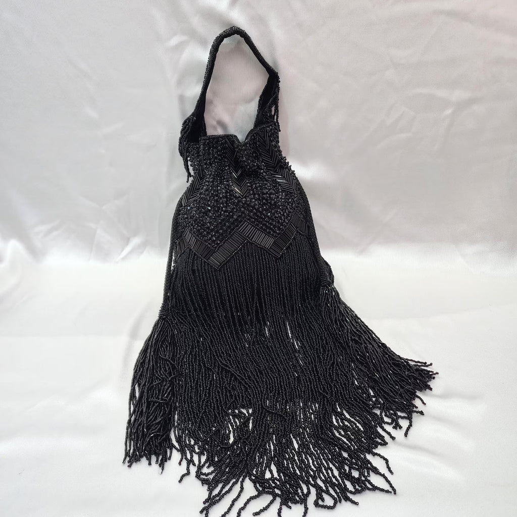 Beaded Sequin Potli Bag - Black
