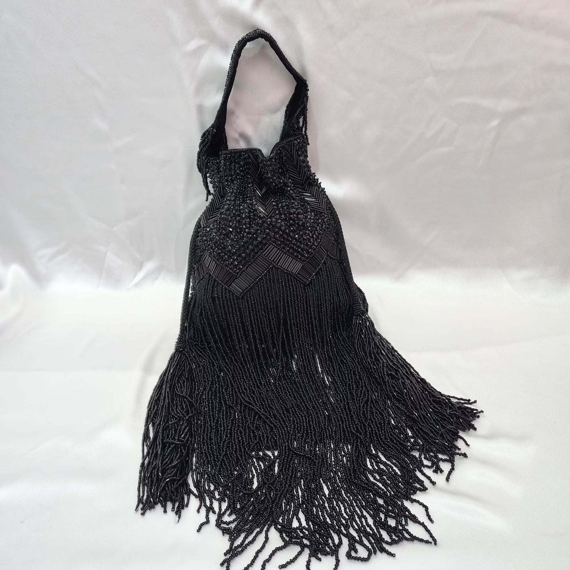 Beaded Sequin Potli Bag - Black