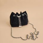 Sequence Beaded Sling Purse - Black