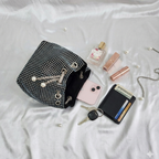 Sequence Beaded Sling Purse - Black n Silver