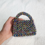 Crystal Beaded Clutch Bag - Multicolour