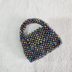Crystal Beaded Clutch Bag - Multicolour