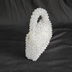 Silver Crystal Bag with Sling Evening Party Wear