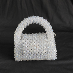 Silver Crystal Bag with Sling Evening Party Wear