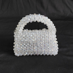 Silver Crystal Bag with Sling Evening Party Wear