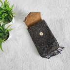 Handmade Crystal Beaded Mobile Phone Bag Black