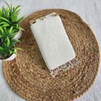 Handmade Crystal Beaded Mobile Phone Bag White