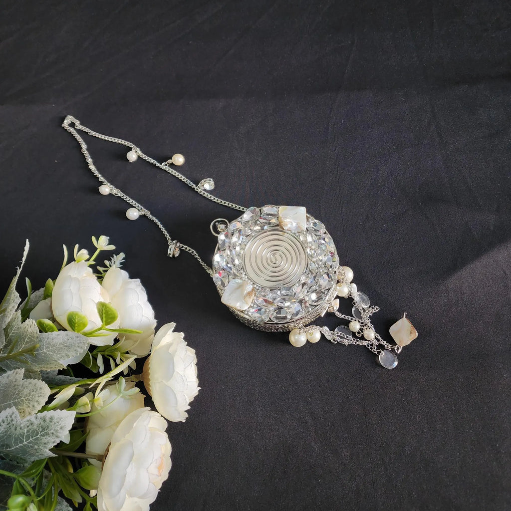 Silver Mini Clutch Purse for women