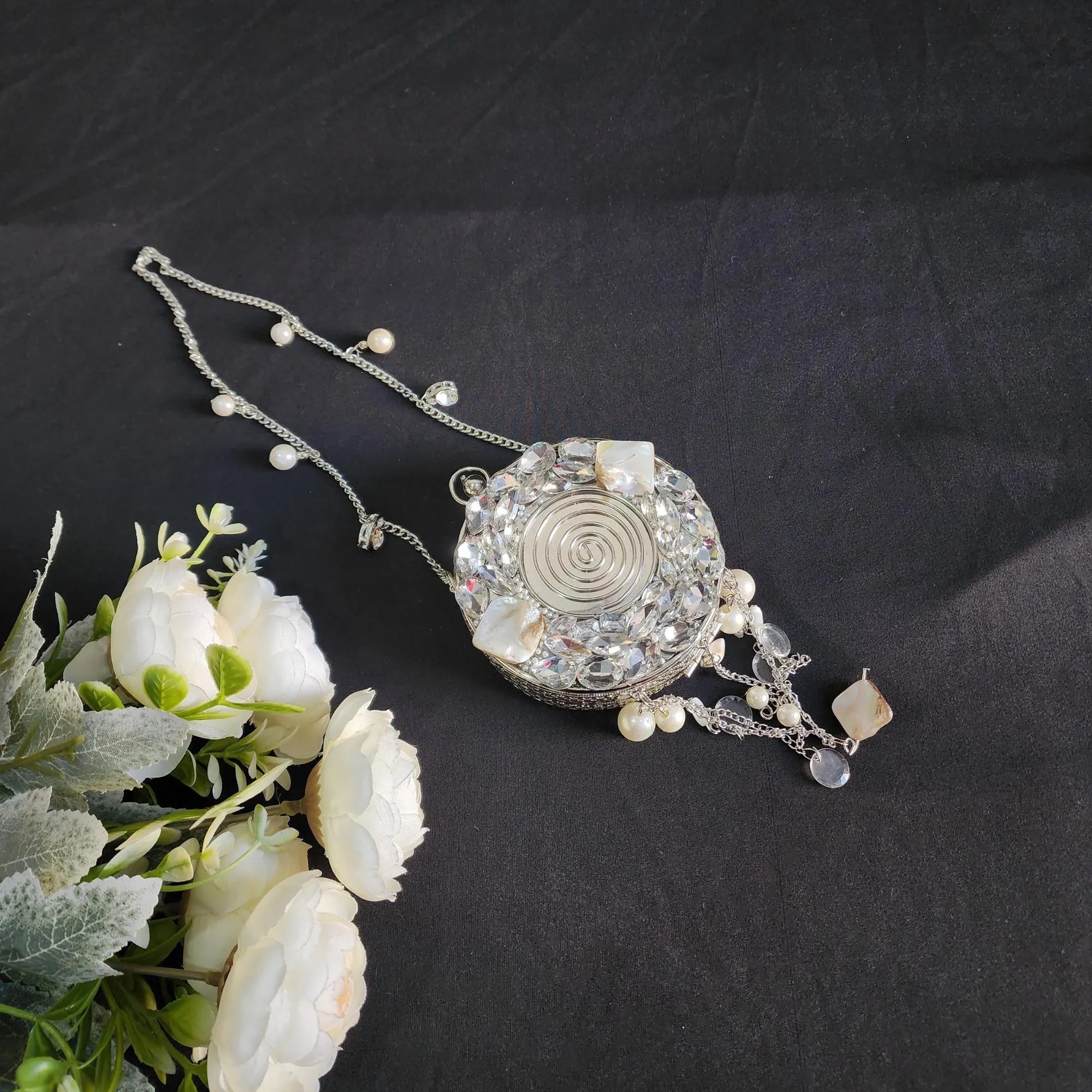 Silver Mini Clutch Purse for women