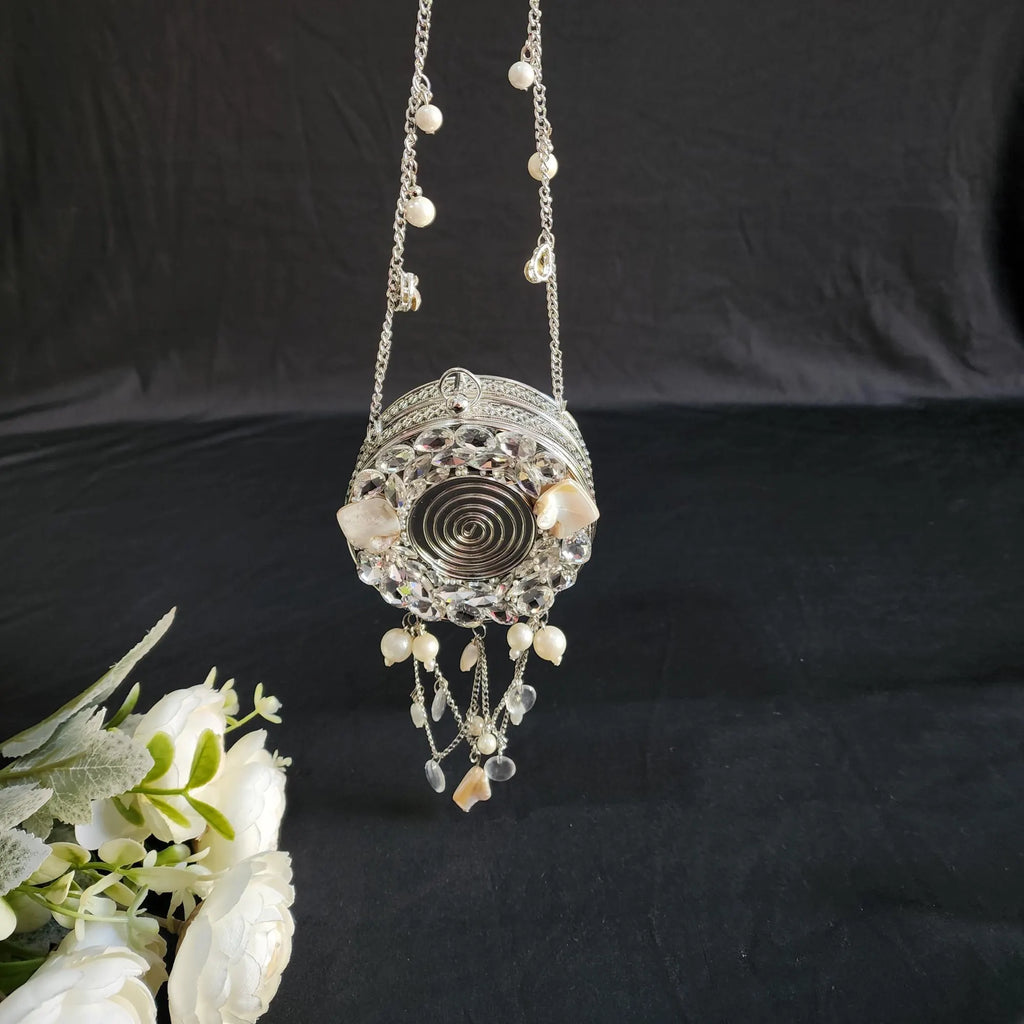 Silver Mini Clutch Purse for women