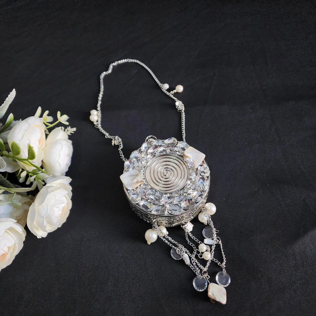 Silver Mini Clutch Purse for women