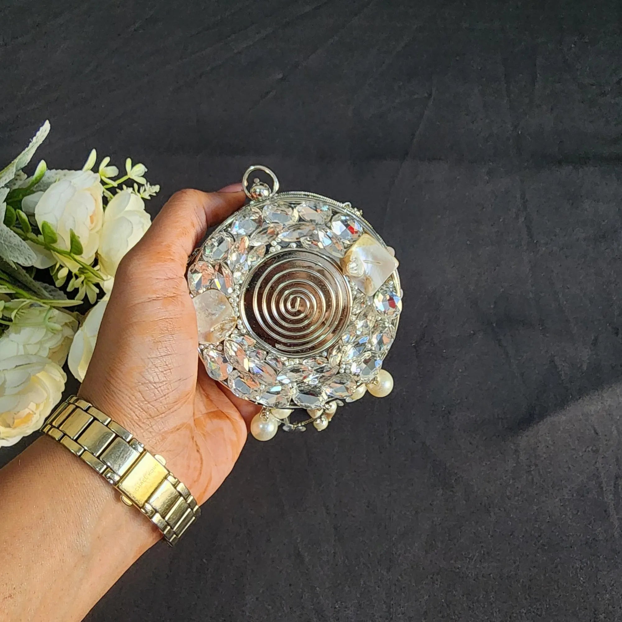 Silver Mini Clutch Purse for women