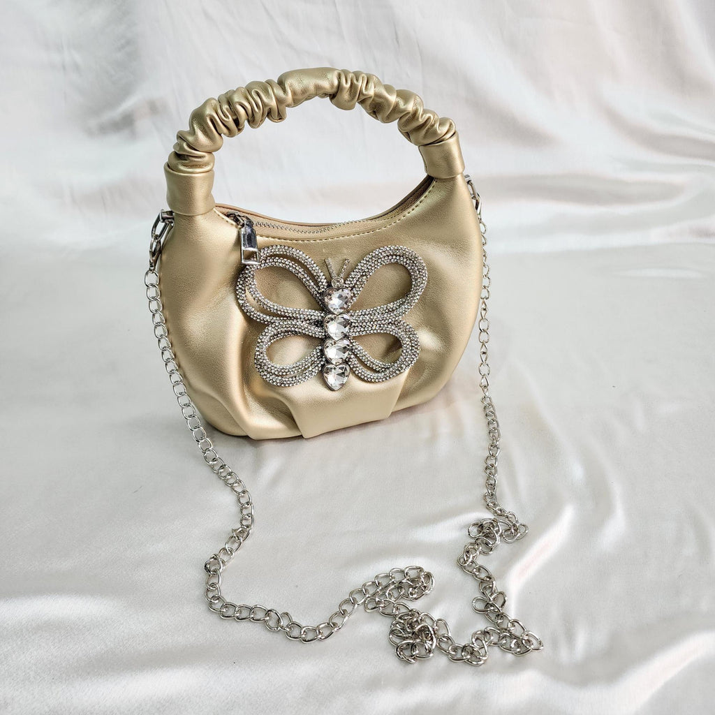 Crystal Beaded Sling - Golden