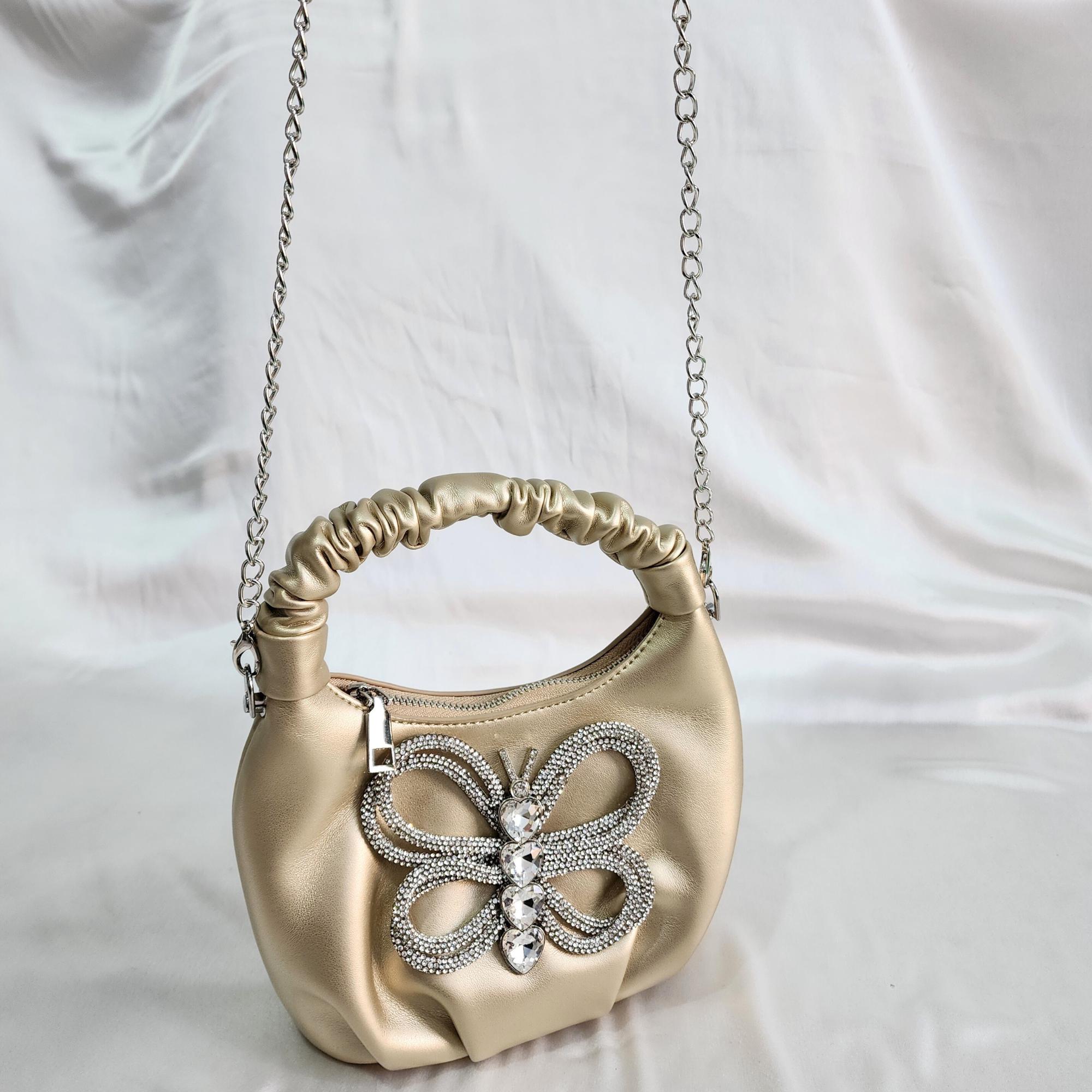 Crystal Beaded Sling - Golden