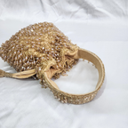 Beaded Potli bag - Golden