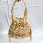 Beaded Potli bag - Golden