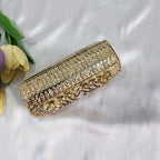 Kundan Stone Mini Clutch Purse - Golden