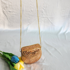 Handmade Rose Gold Mirror Clutch Purse with Sling