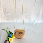 Handmade Rose Gold Mirror Clutch Purse with Sling