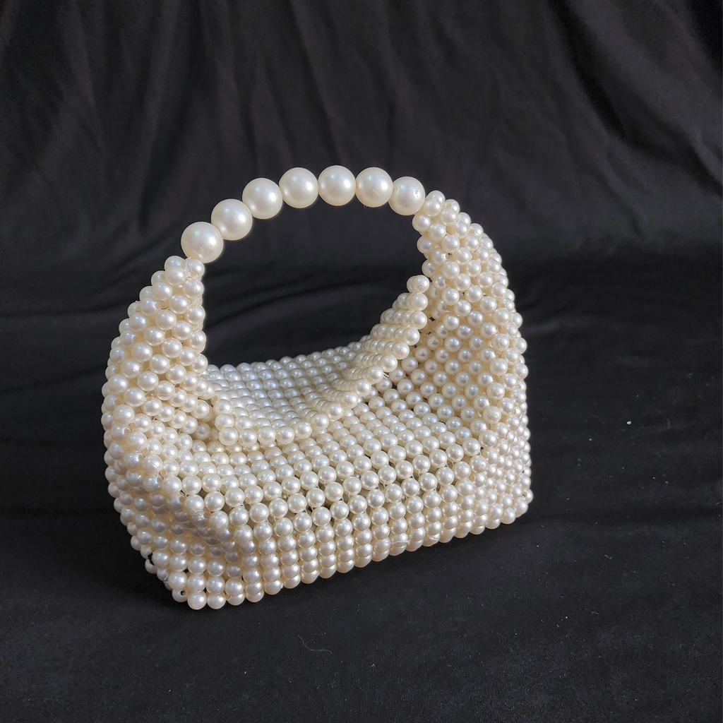 Ivory Pearl Beaded Bag Wedding Clutch