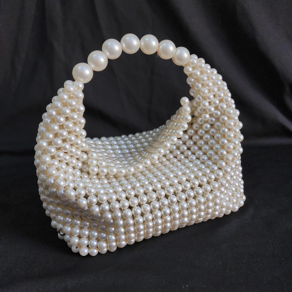 Ivory Pearl Beaded Bag Wedding Clutch