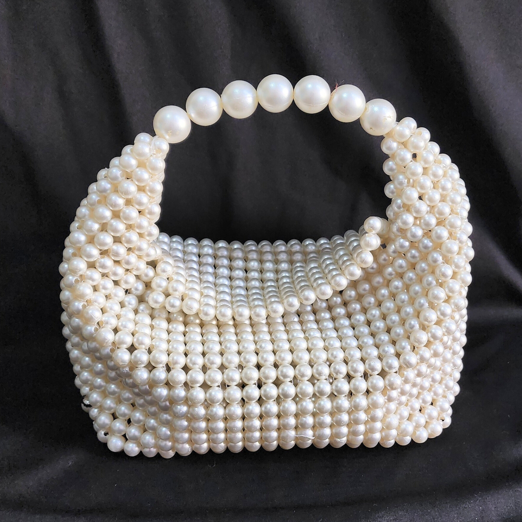 Ivory Pearl Beaded Bag Wedding Clutch