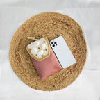 Velvet Crossbody Cell Phone sling Bag - Pink