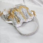 Fringe Potli Bag- Silver Gold