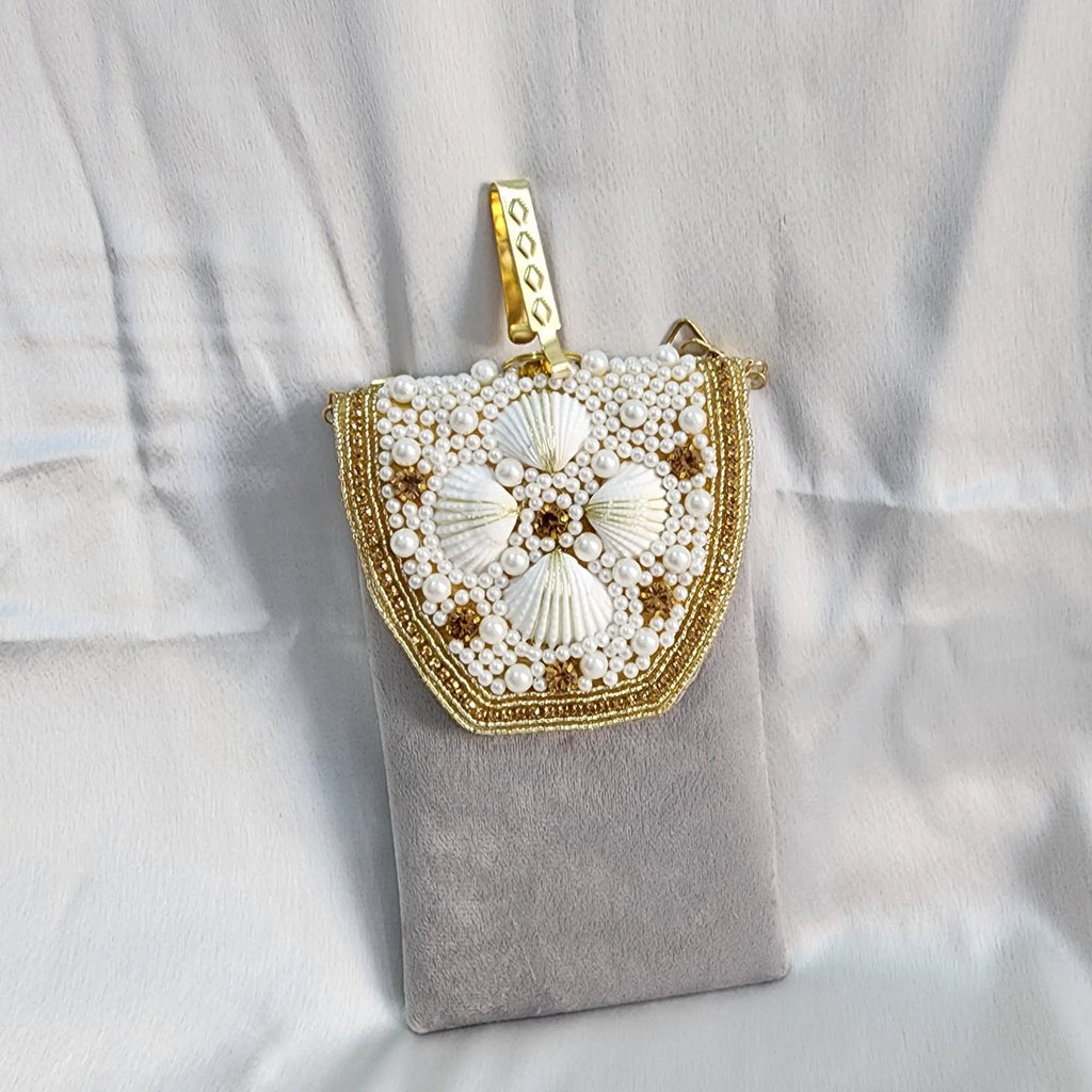 Velvet Crossbody Cell Phone sling Bag - Grey