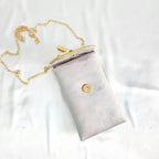 Velvet Crossbody Cell Phone sling Bag - Grey